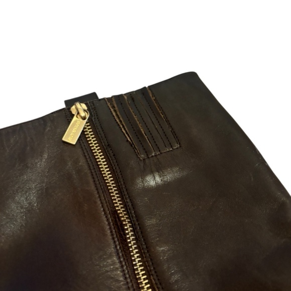 Michael Kors Dark Brown Charm Leather Tall Riding Boots Sz 9.5 - Picture 10 of 14